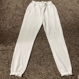 Soft White Abercrombie Joggers